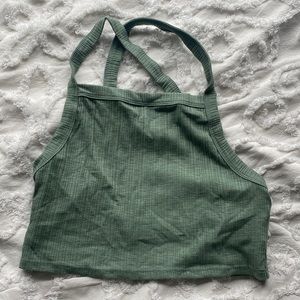 crop green summer tank